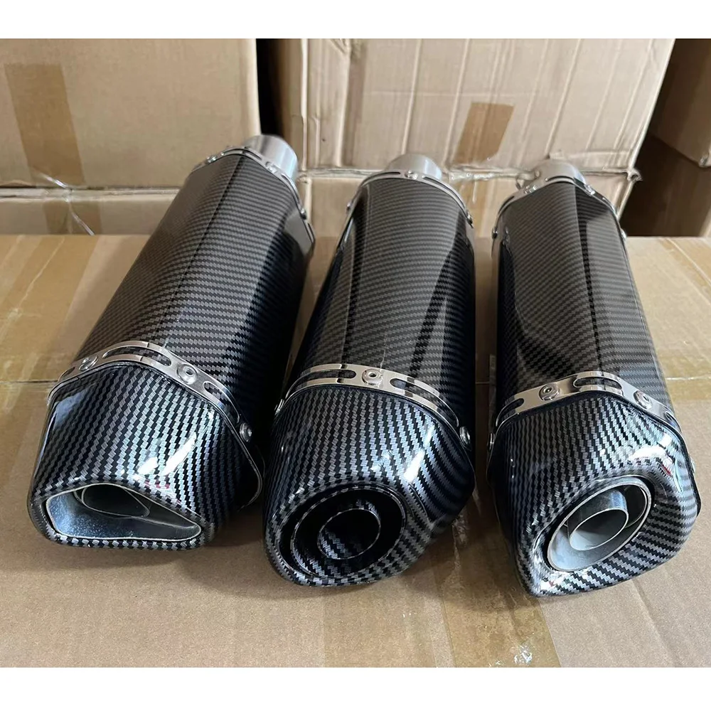 51MM High - Efficiency Racing muffler exhaust motorcycle For R3 R25 Yamaha MT07 MT09 CBR650R