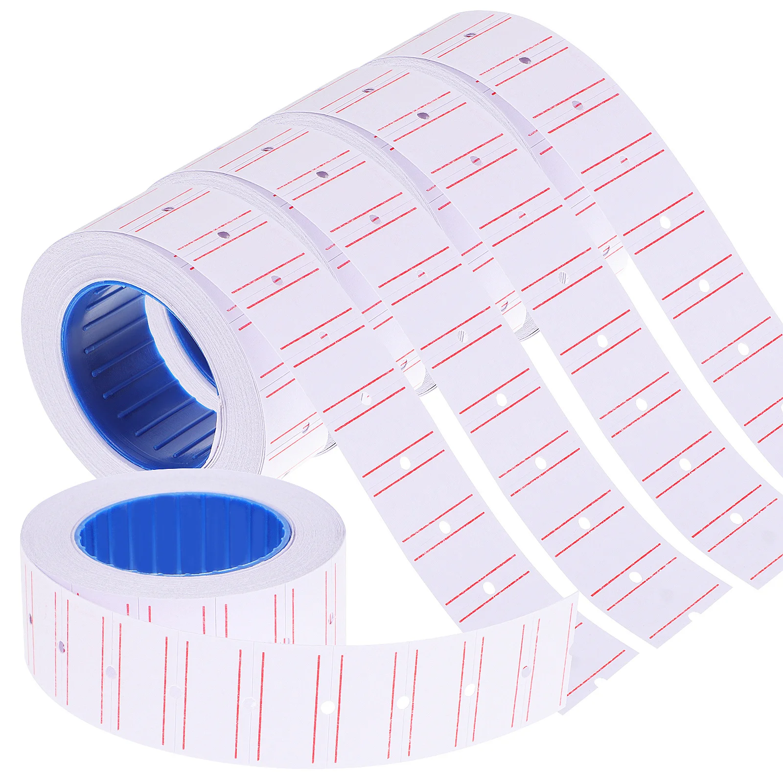

10 Rolls Self-Adhesive Price Label Paper For Retail Stores Single Row Printing Long Lasting Strong Adhesion Sticker Price Tags