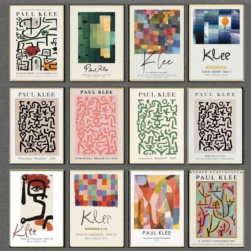 Paul Klee Exhibition Styles Wall Art Minimalist Print Canvas Painting Posters for Bedroom Modern Home Decor