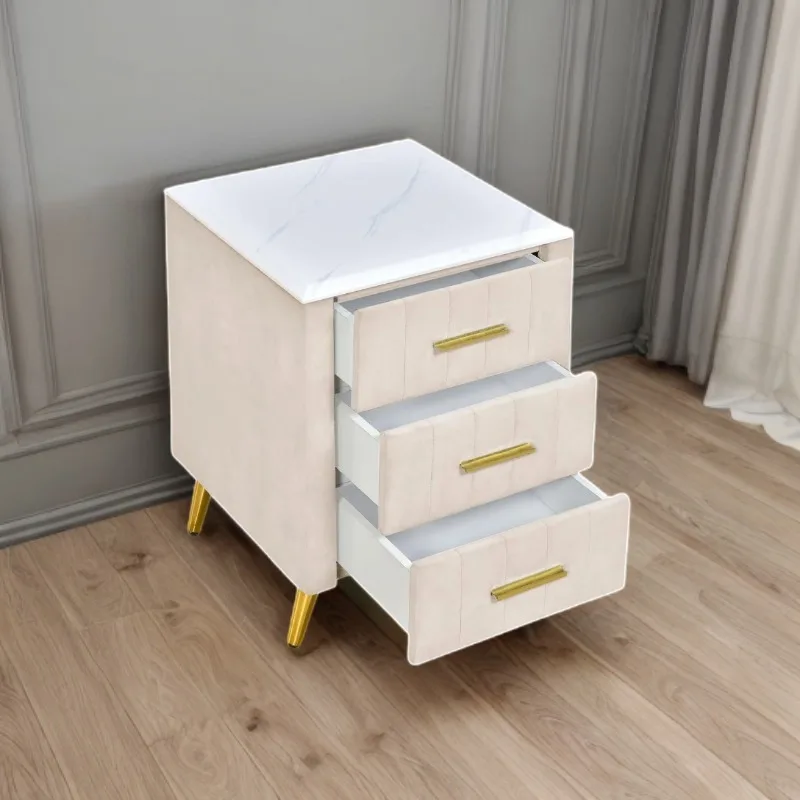 

Bed Desk Cabinet Storage Living Room Bedside Table Side Auxiliary Nightstand Locker Nordic Mesita De Noche Bedroom Furniture