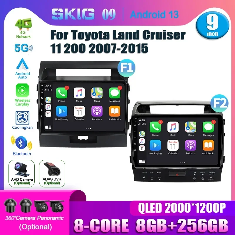 

Car Radio For Toyota Land Cruiser 11 200 2007-2015 Multimedia Wireless Bluetooth Carplay Navigation 4G GPS Stereo Touch Screen