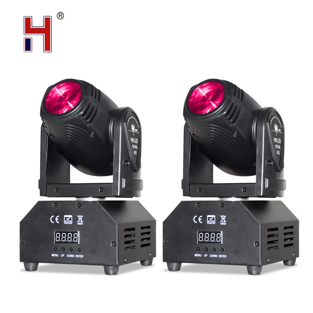 

HongYi Mini LED Moving Head 10W RGBW 4in1 Beam Strobe Stage Light 11/13 DMX Channels Sound Activated DJ Lights For Disco Wedding