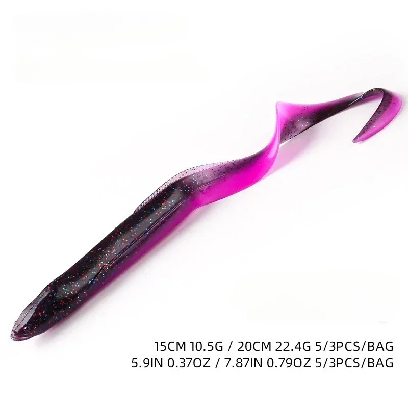 Bearing Silicone Macio for Fishing, Swing, Jigging Pile, Artistic Design, 20cm, 15cm