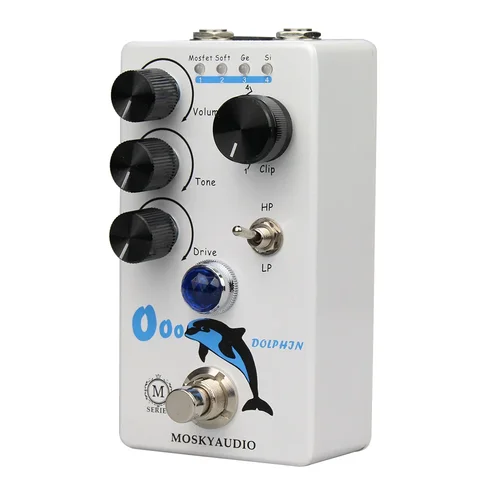 MOSKY DOLPHIN Pedal de guitarra, alta ganancia, distorsión, Overdrive, efectos de guitarra eléctrica, bajo, accesorios para instrumentos