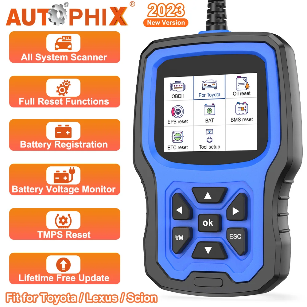 

AUTOPHIX 7360 OBD2 All System Scanner for TOYOTA Lexus Automotive Engine Code Reader ABS EPB BMS Reset Car Diagnostic Scan Tool