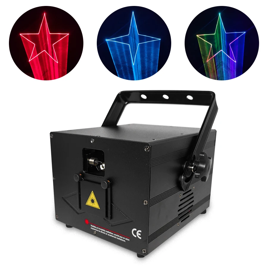 Full Color 3D Effect 3000MW RGB Laser Scanner Lights DJ Party Bar Laser Disco Projector Stage Lighting