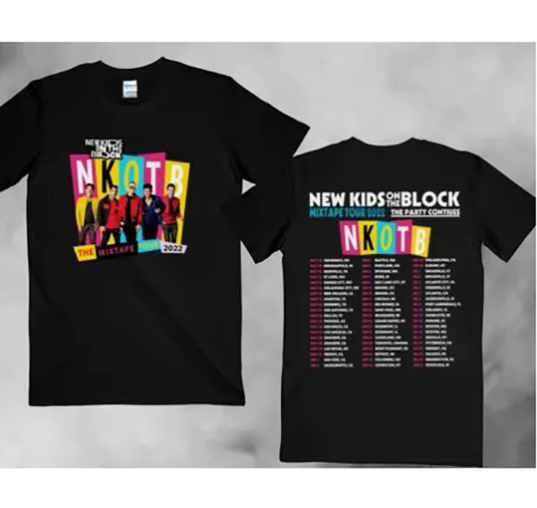 New Kids Tour 1989 T-shirt, Music Concert, NKOTB Merch, NKOTB the Mixtape Tour