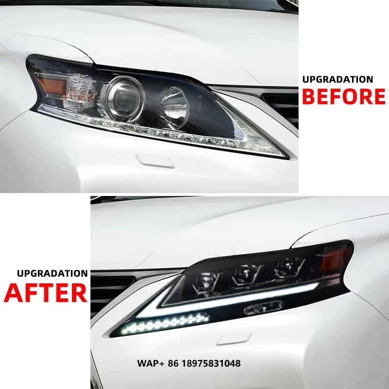 

for Lexus-RX 270 RX 350 300 Headlights 2009 2010 2015 Front Lamp Plug and Play LED Head Lamp Light 3 Lens Projectors