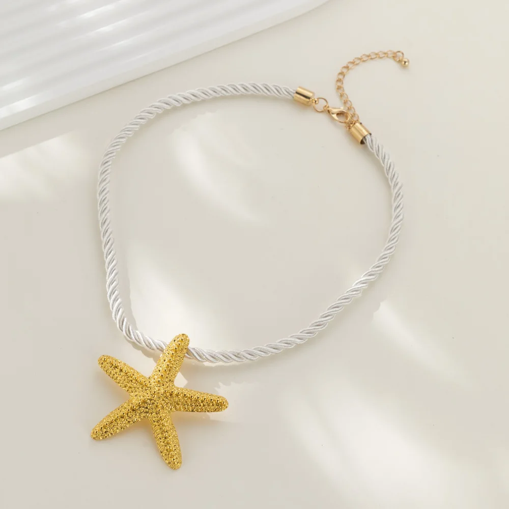 Fashionable Personalized Star Pendant Necklace For Women Niche Light Luxury Women\'s Starfish Necklace Jewelry Wholesale