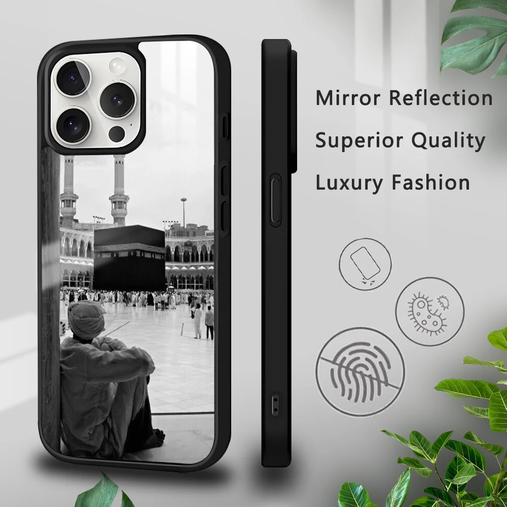 Mecca at night Phone Case For iPhone 16 15 14 13 12 11 Pro Xs Max Mini Plus Celulares Hard Funda