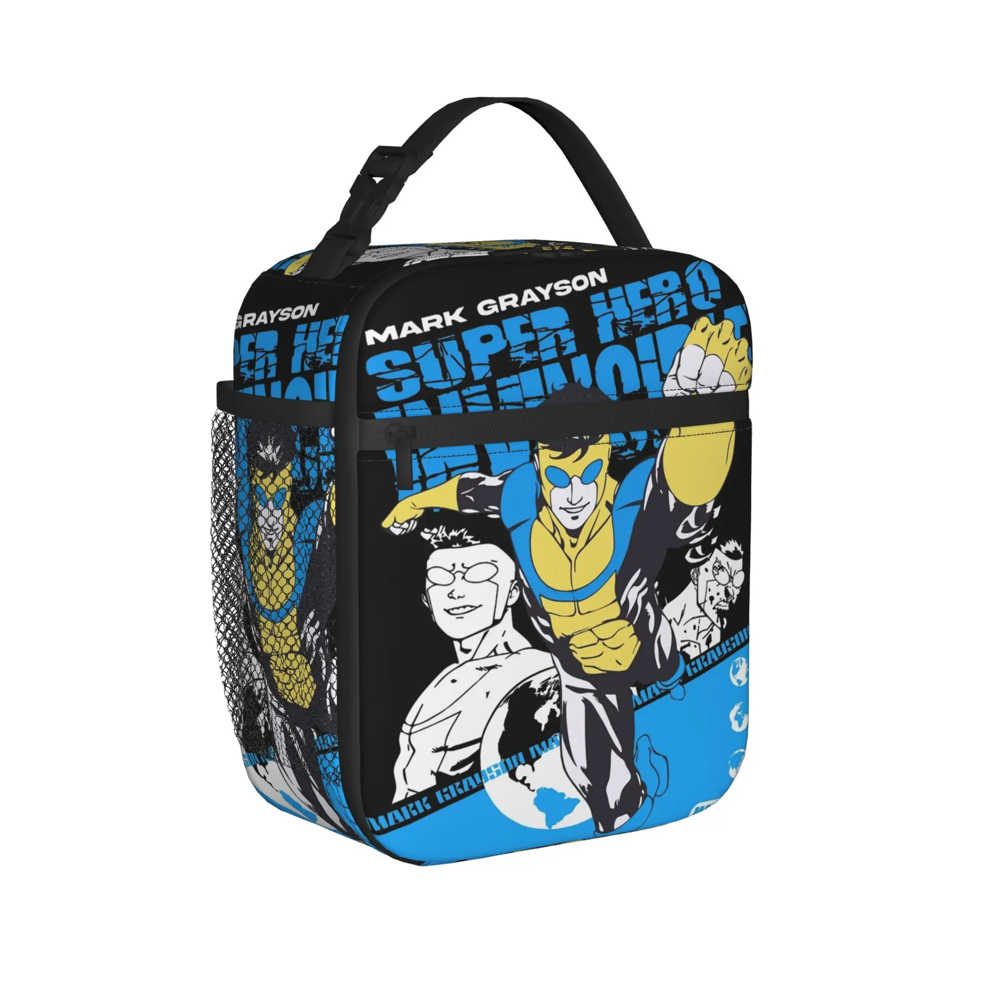 Invinci-bles Mark Grayson Vintage Insulated Lunch Bag Portable  Reusable Thermal Bag Lunch Box Tote School  Food Storage Bags