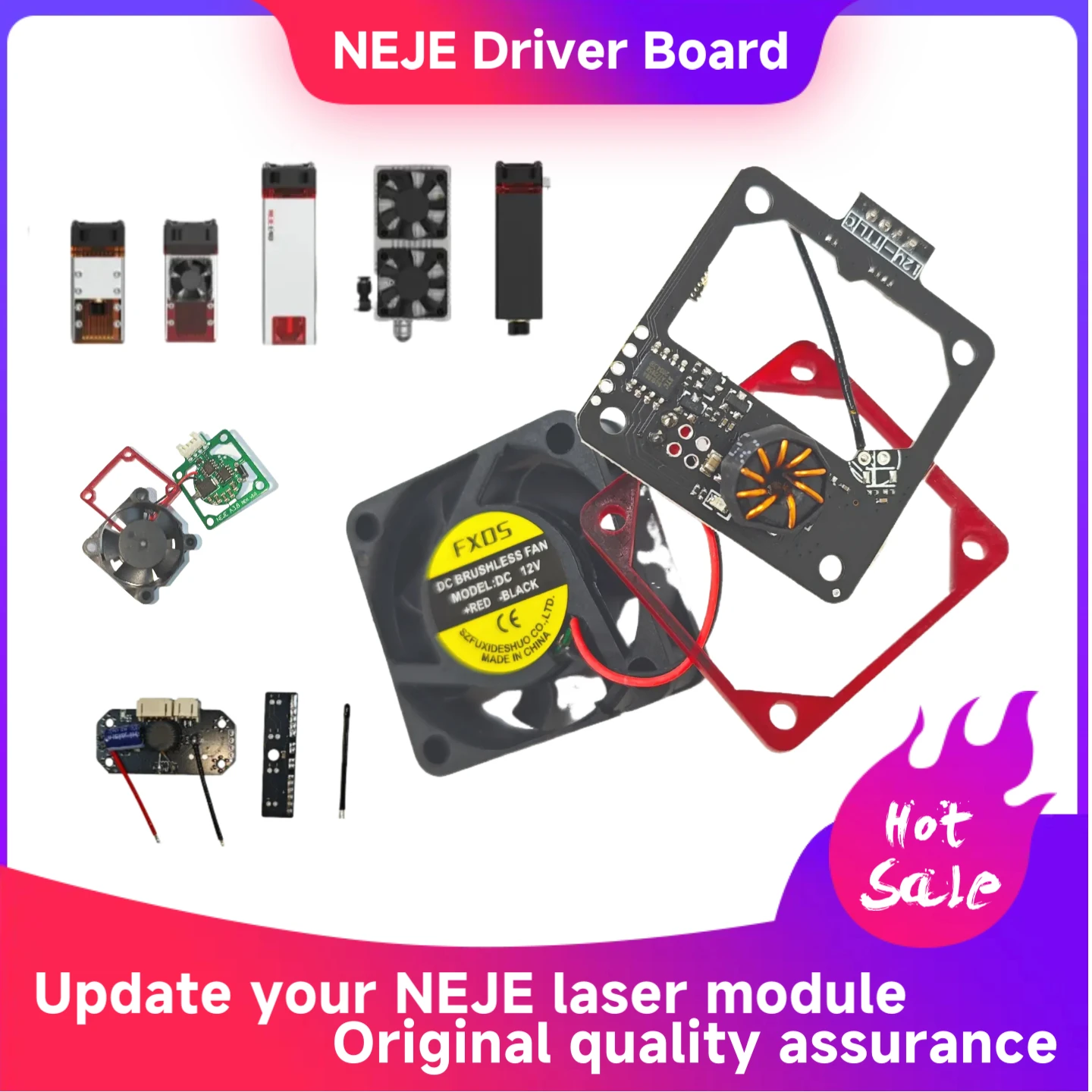 NEJE 12V LD Driver Board Replacement for NEJE A40640/A40630/F30130/N40630/N30820/A30130/E80/E40 CNC Laser Module Driver Board
