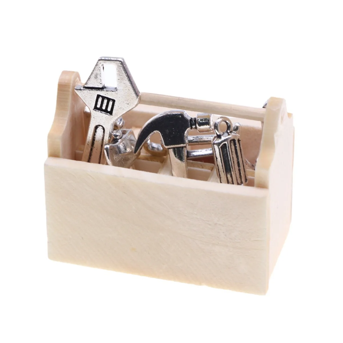 Mini wooden toolbox miniature storage box bjd furniture scene props shooting scene accessories