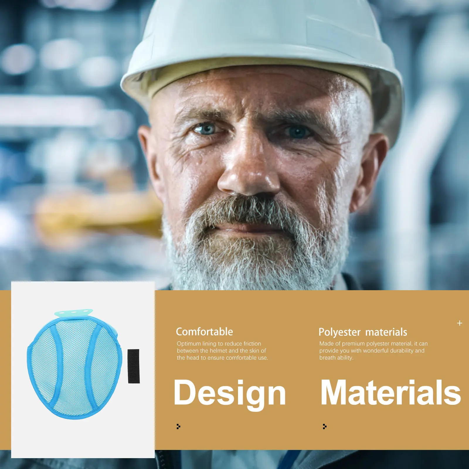 

Sky-Blue Hard Hat Cooling Pad Safety Liner Sweat-Absorbing Breathable Insert Hard Hat Accessories for Outdoor Use