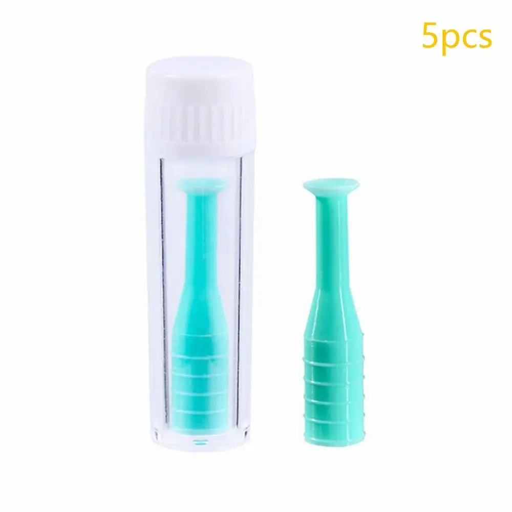 5Pcs Hard Lens Silicone Insertion Tool Scleral Lens One-piece Suction Stick Solid Shaping Rigid Stick Removal Contact Lenses