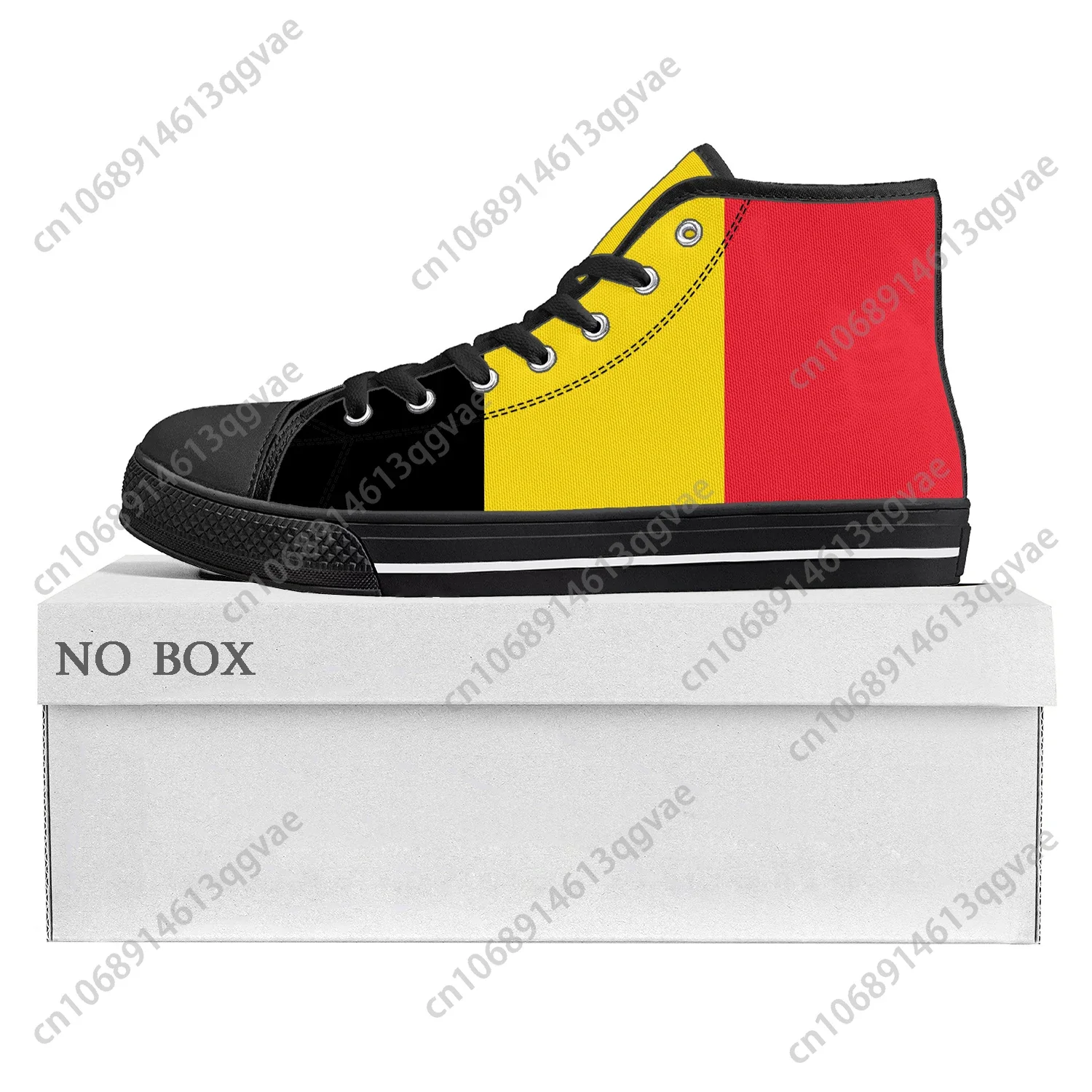 Belgian Flag High Top High Quality Sneakers Mens Womens Teenager Canvas Sneaker Belgiam Casual Couple Shoes Custom Shoe