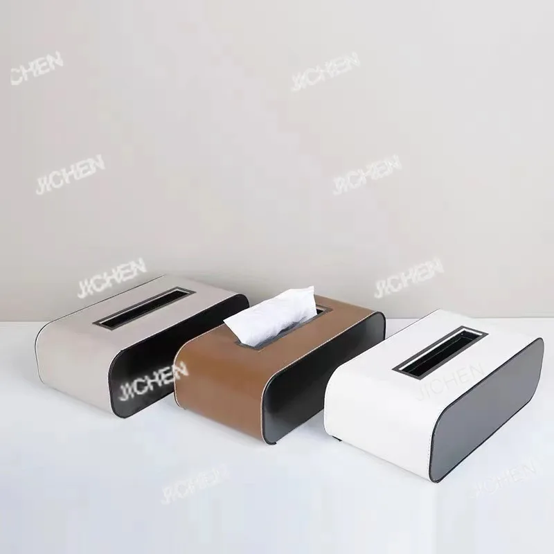 

Современный простой кожаный металлический диспенсер для салфеток, декоративный органайзер для дома, гостиной, кофейного столика, настольный декор для дома