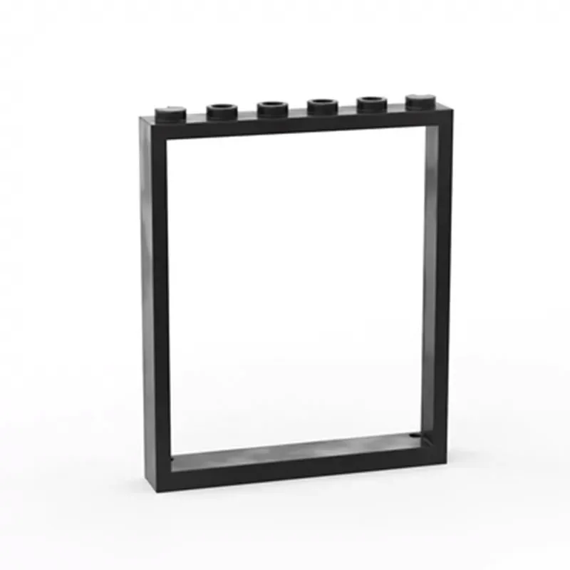 [14Pcs]【50g】 42205 Interlocking 1x6x6 Door and Window Frame,standard size blocks, DIY MOC creation parts.