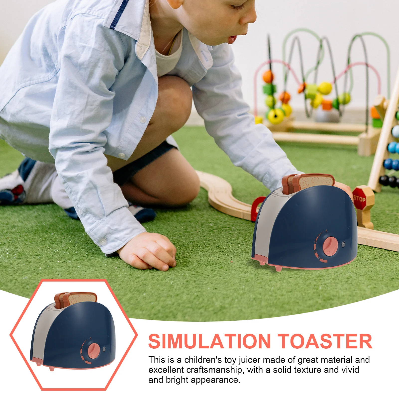 Tostadora simulada, casa de juegos creativa, juego de cocina educativo, elección de regalo para niños, interacción entre padres e hijos, 1 Uds.