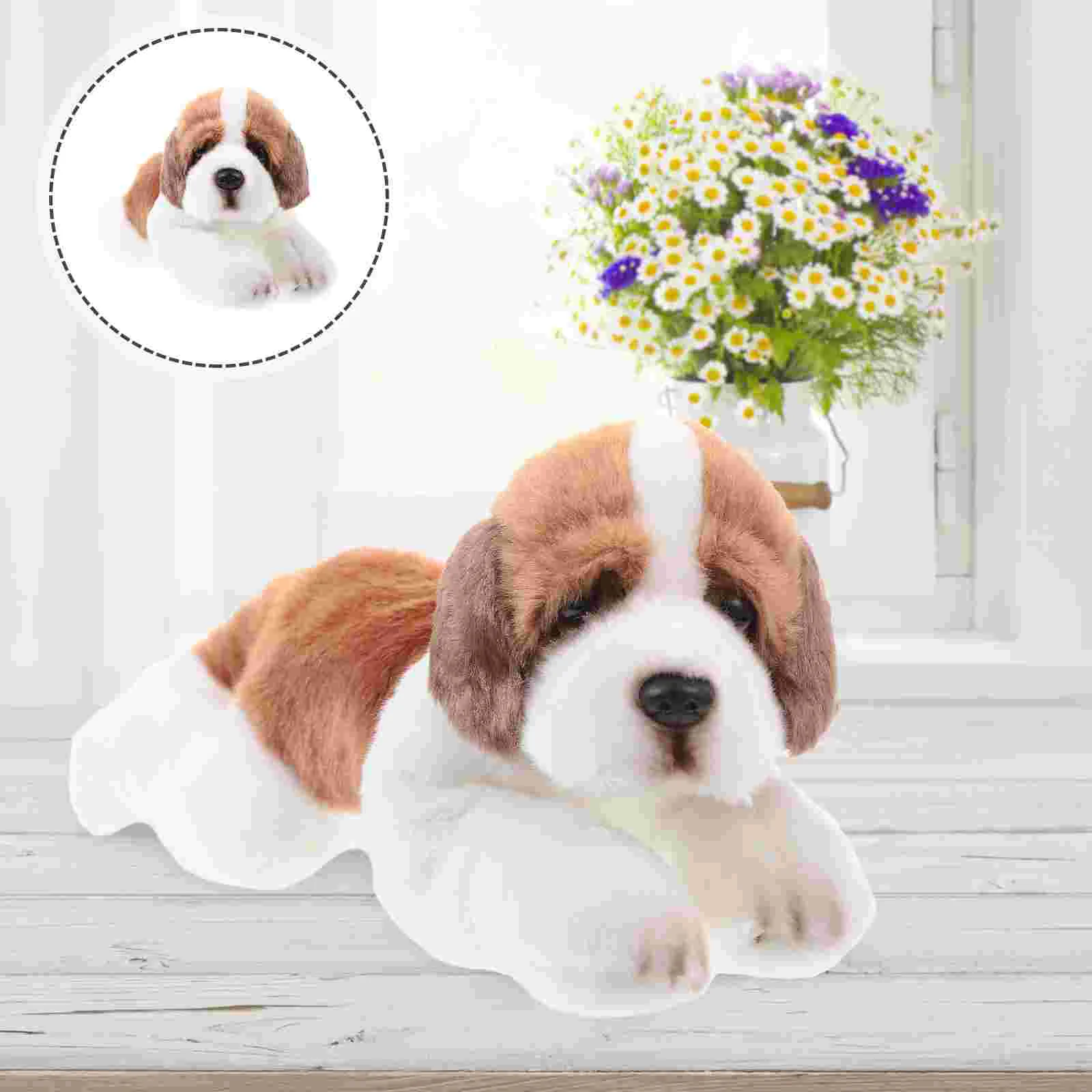 

Simulated Dog Plush Toy Puppy Schnauzer Rag Girl Christmas Gift (20cm) Small Toys Interesting Decor Cotton Lovely