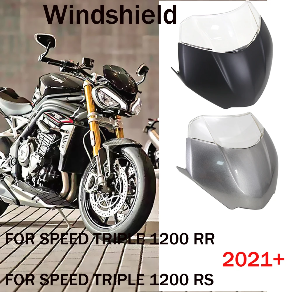 

NEW 2021 2022 - Windshield Windscreen FOR SPEED TRIPLE 1200 RR RS Motorcycle Accessories Wind Deflector For Speed Triple 1200RS