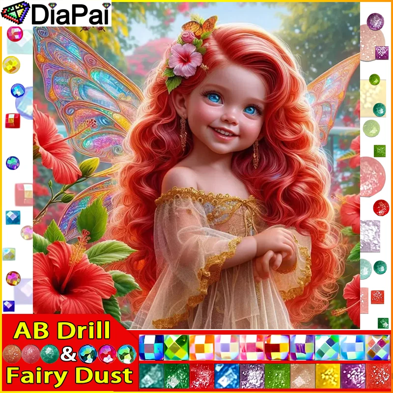 DIAPAI Fairy Dust AB Diamond Painting Full Square/Round Drill 5D DIY 