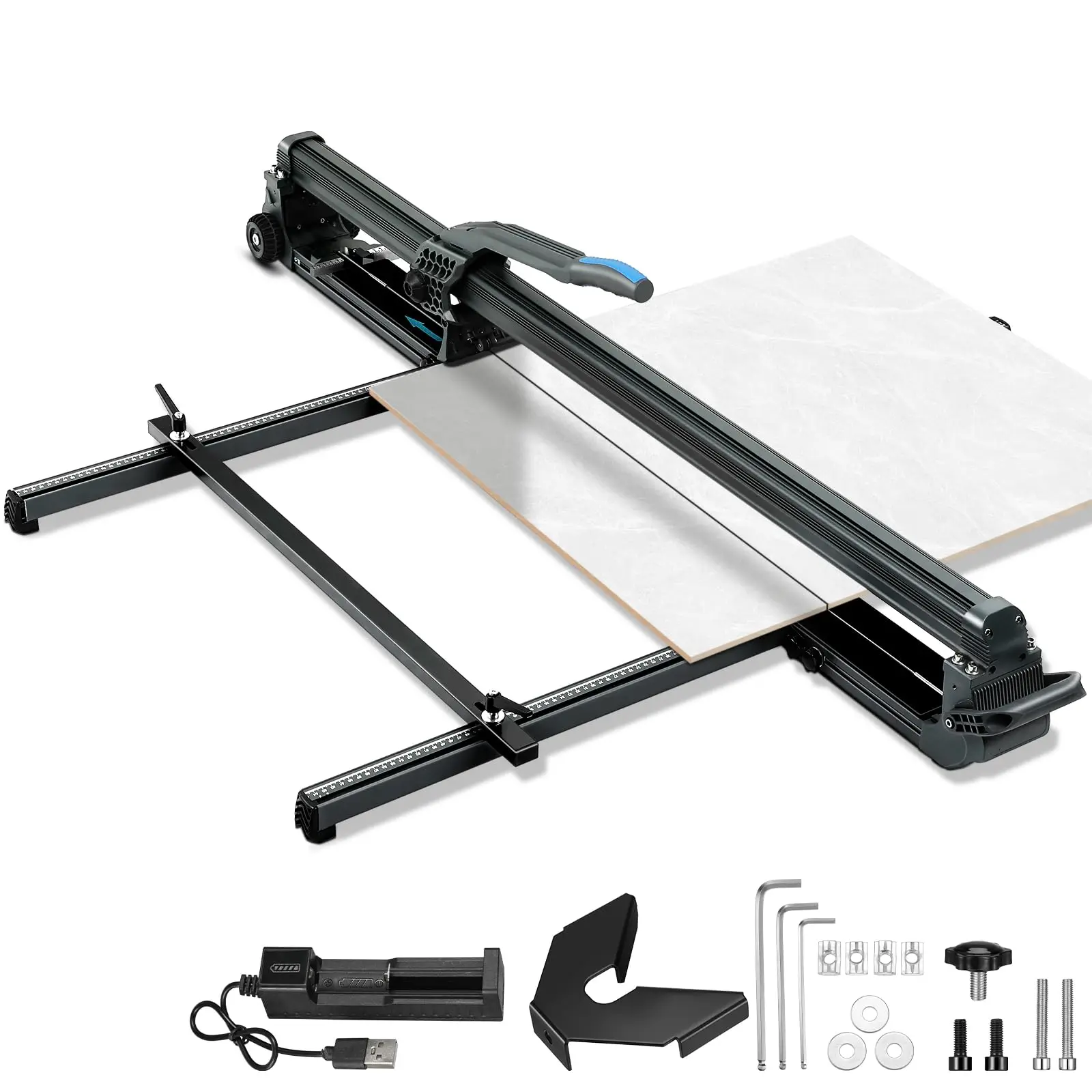 48 Inch Manual Tile Cutter, Laser Guide Porcelain Tile Cutter