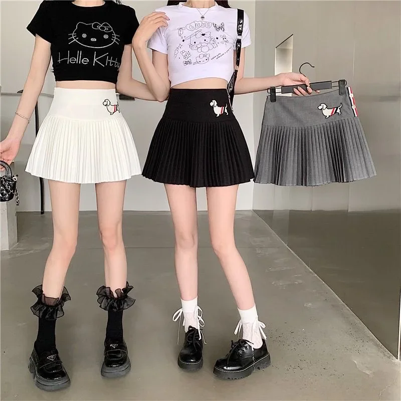 Academic Style Pleated Skirt Women Golf Wear 2024 Summer New Korean Golf Skirt Fashion Embroidery Women Sports Skirt Pants