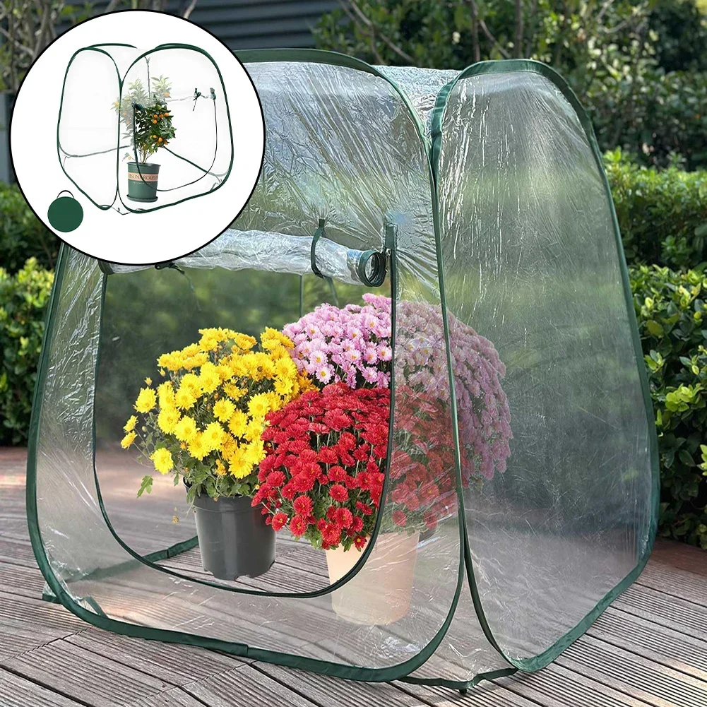 2026 New Transparent Pop= Up Greenhouse For Outdoor Indoor Garden Winter Plant Protection Large Space Insulation Cover