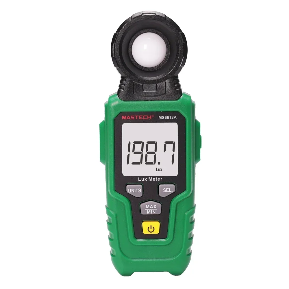 Mastech MS6612A Digital Lux Meter illuminometer LCD Pocket Light Meter Lux/FC Measure Tester Sensor Photometer