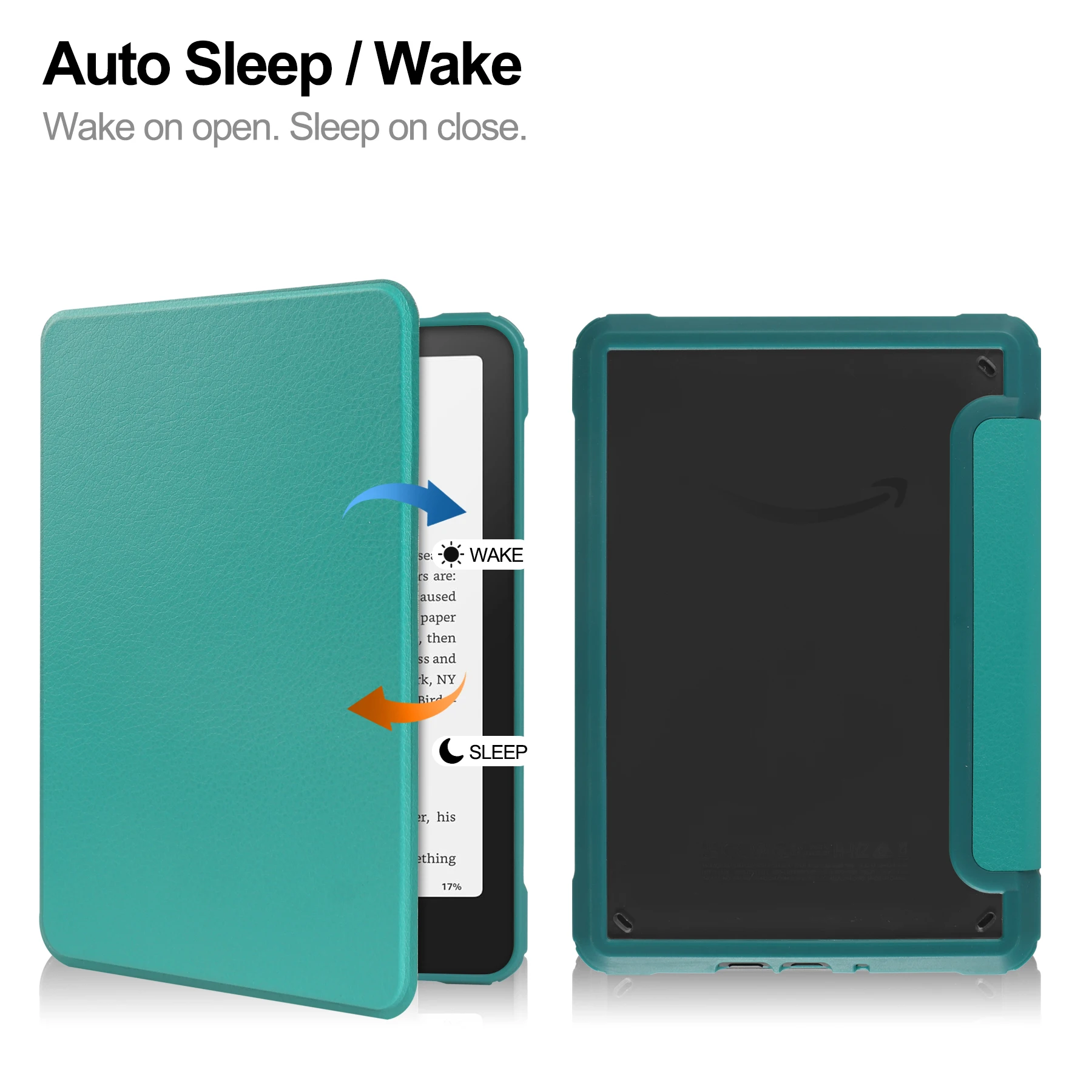 حافظة Auto Wake/Sleep Kindle - غطاء مغناطيسي من جلد البولي يوريثان لأجهزة Paperwhite 12th Gen(2024) & Colorsoft مقاس 7 بوصات (موديل SA569P/SA568B)