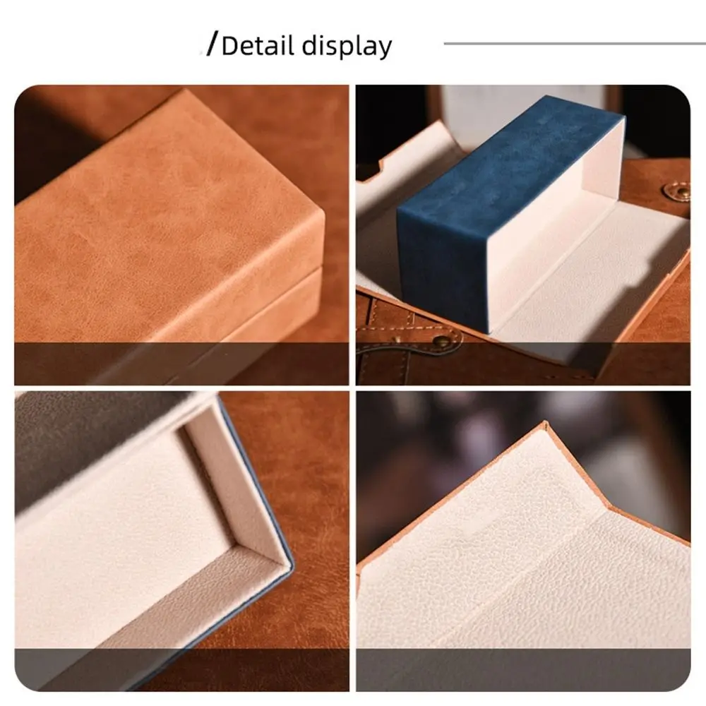 بو الجلود طبقة مزدوجة بو نظارات مربع النظارات حالة النظارات حالة النظارات حالة النظارات زوجين من حالة النظارات سعة كبيرة