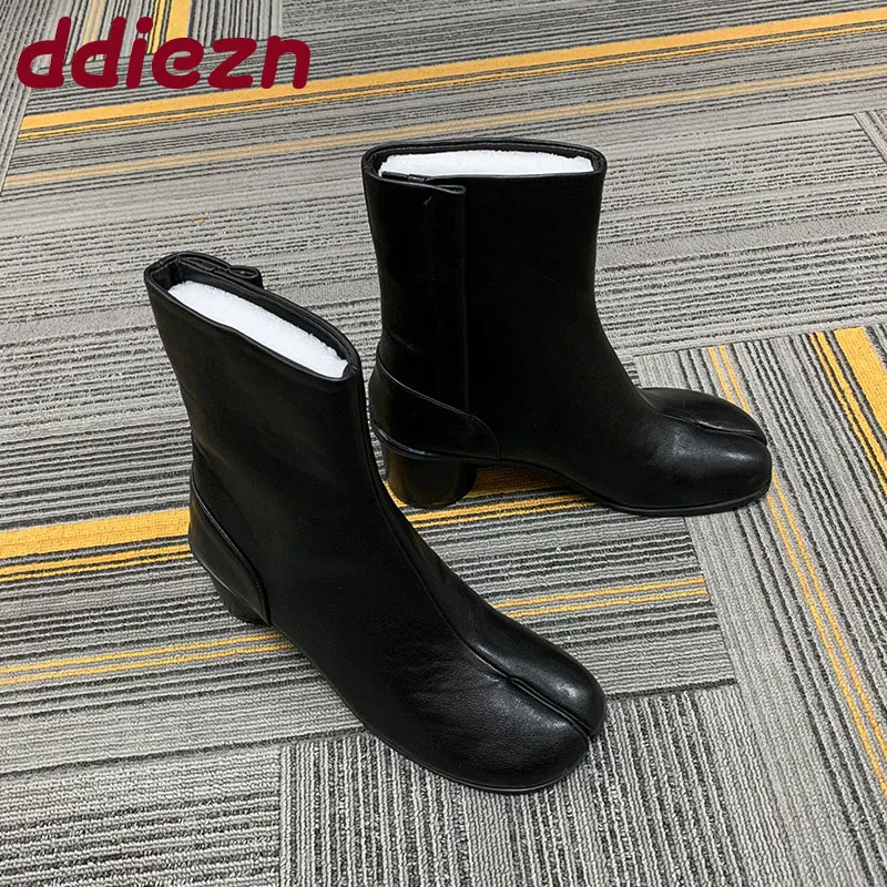 

Модные женские ботильоны с необычным носком и круглым каблуком, женская обувь без шнуровки, женские короткие современные ботинки, туфли-лодочки