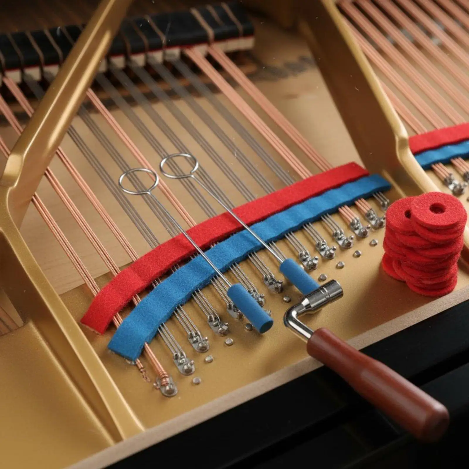 Reliable Piano Tuning Wrench with Multiple Mutes for Routine String Adjustment and Maintenance