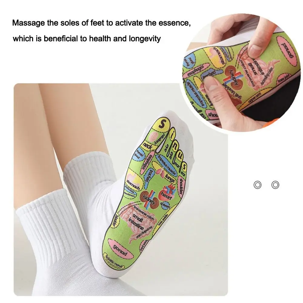 Pressure Socks Acupressure Reflexology Socks Acupoint Schematic Socks Feet Massage Tool Physiotherapy Massage Socks