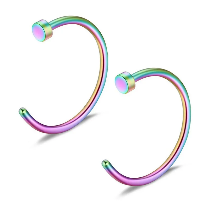 2/6/10Pcs Fake Nose Ring Lip Rings for Women, C Clip Lip Rings Nose Rings Hoop Fake Nose Piercing Jewelry Fake Earrings