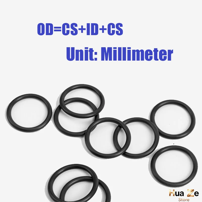 10pcs-100pcs Black NBR O-Ring Seals,OD 6mm-80mm, Oil Resistant Round Gaskets Customizable