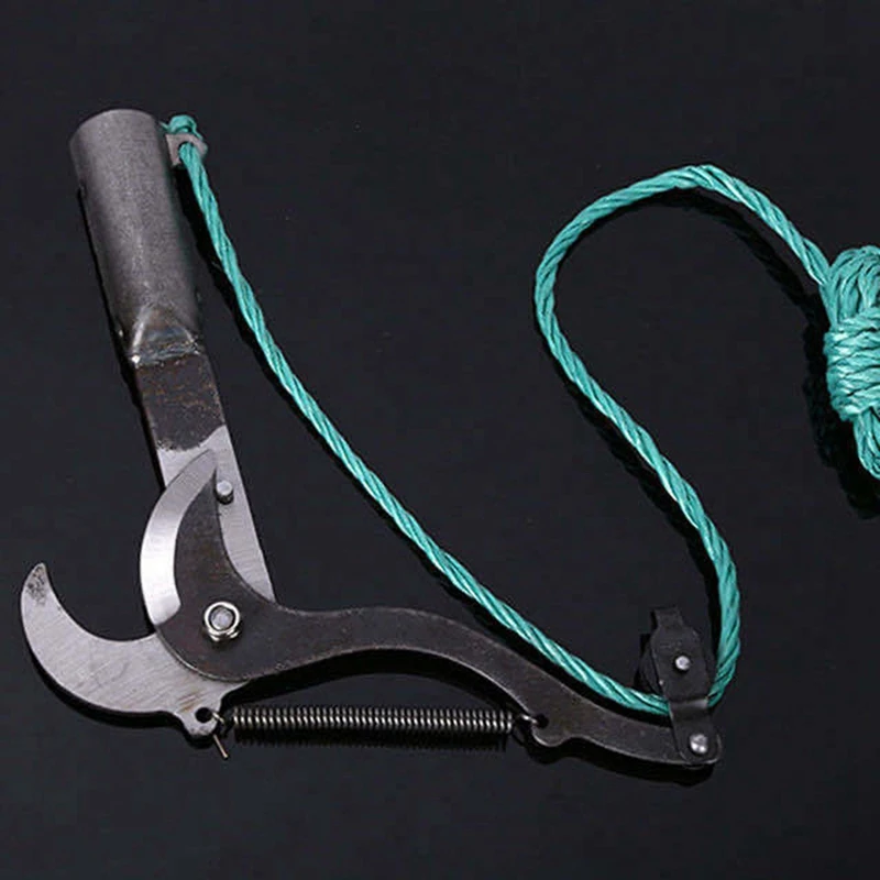 A63X-2PCS High-Altitude Extension Pruning Shears Effortless Shears With Rope Retractable Fruit Picker Branch Scissors