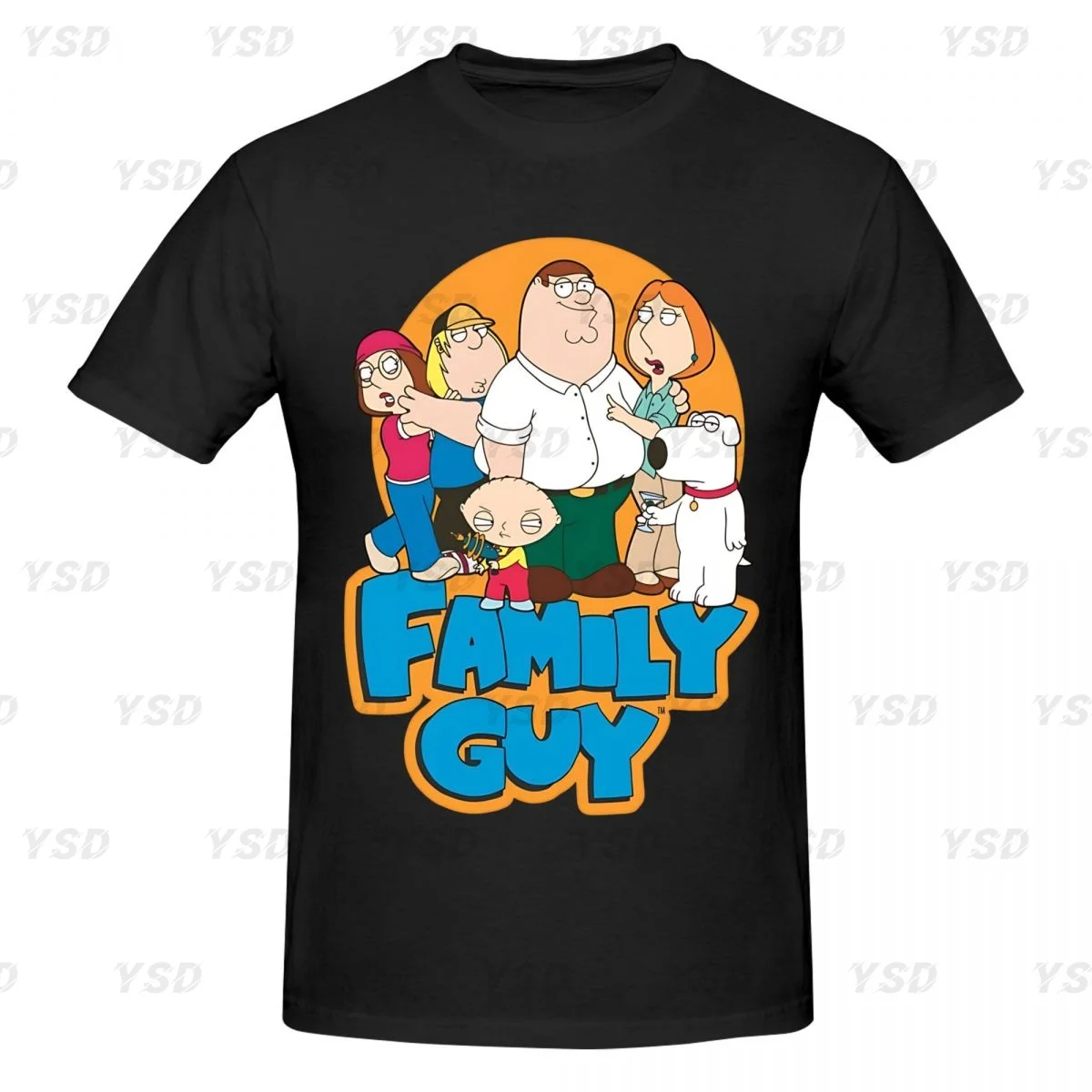 

The Family A Guy Men's Cotton tight fitting sports T-shirt,cosy, Oversized print Tee shirt