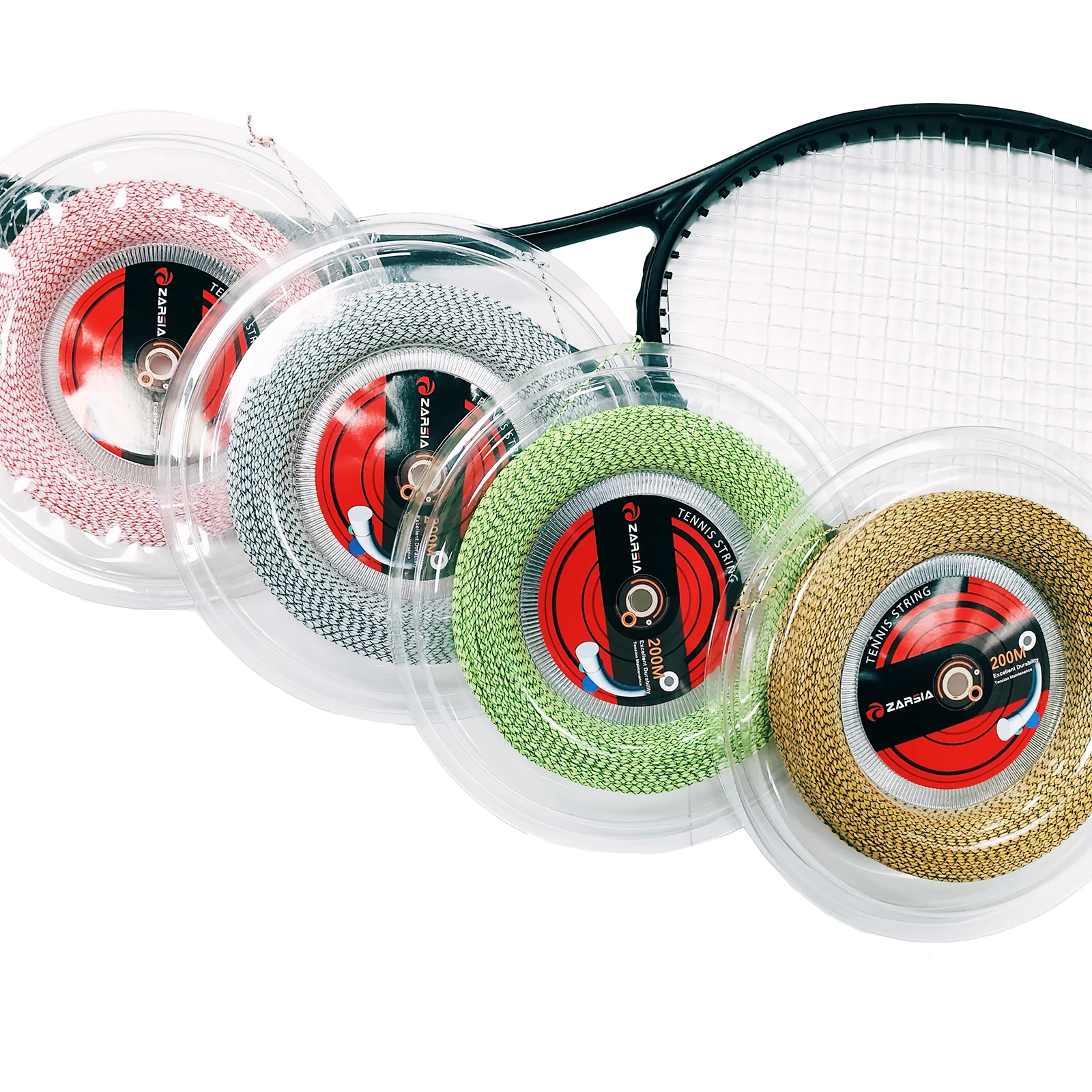 ZARSIA Squash Racket String High Elasticity Multi-filament Synthetic Fiber Durable 200M