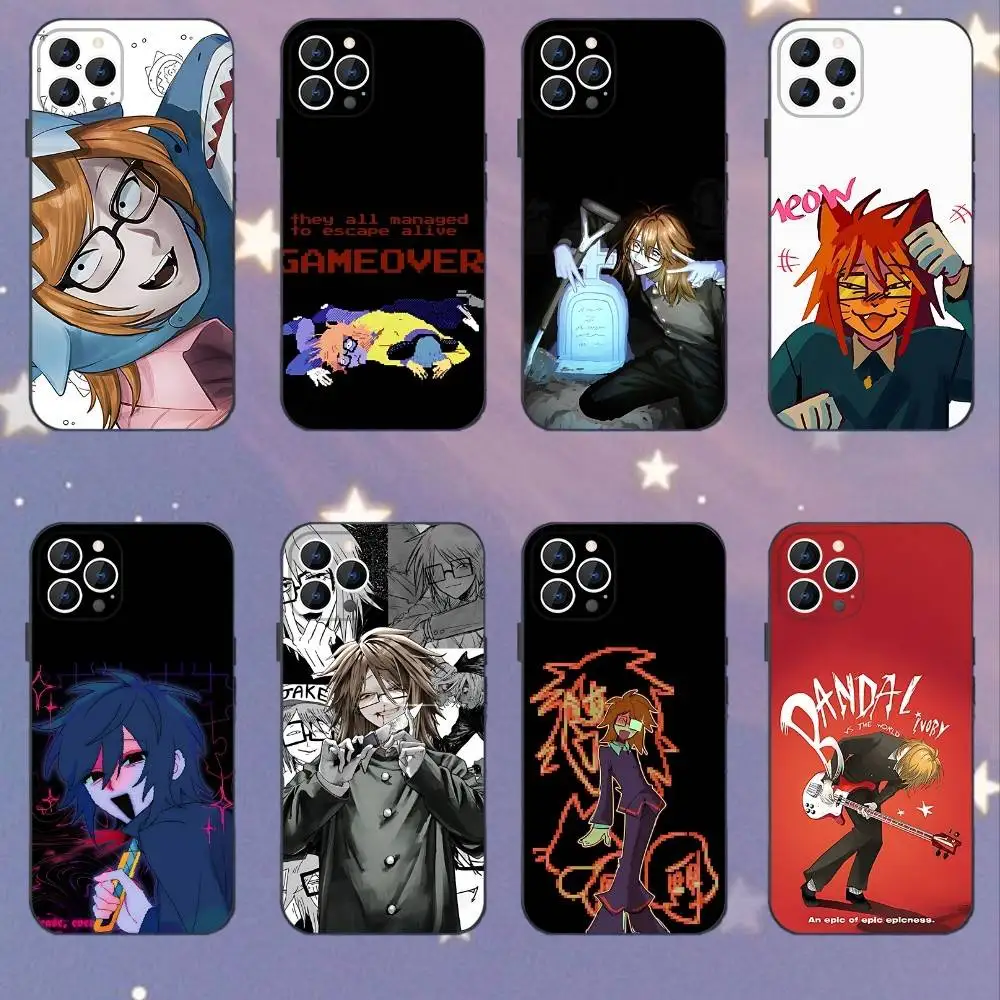 

R-Ranfren Randal Satoru Phone Case For iPhone 17,16,15,14,13,12,11,Pro,XS,Max,XR,Plus,E,SE4,Mini Black Soft Cover