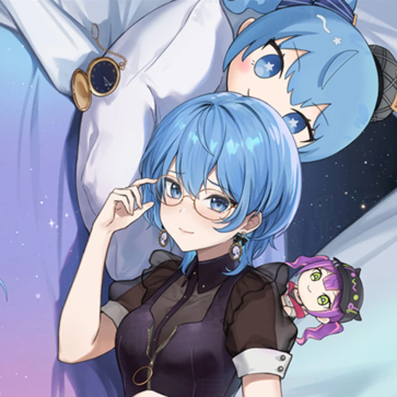 

Dakimakura Anime Suisei Hoshimachi 2 Side Printed Hugging Pillowcase Cushion Bedding Decor Pillow Cover