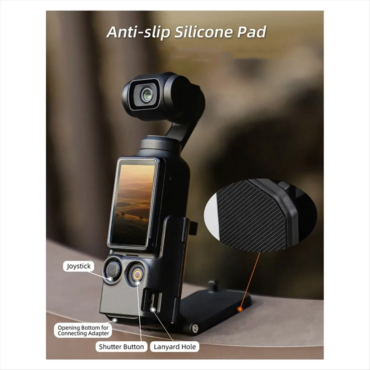 إطار حماية احترافي لملحقات حامل سطح المكتب متعددة الوظائف قابلة للتعديل بزاوية قاعدة حامل Pocket3