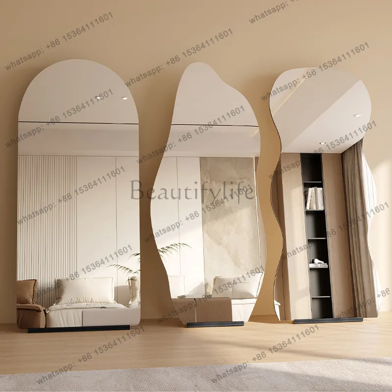 LD Irregular Asymmetrical Mirror Wavy Living Room Decoration Full Body Accessories Mirror Aesthetic Funky Spiegels
