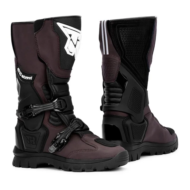 

2PCS Waterproof Motorcycle Riding Boots Men Women Genuine Leather Adventure Touring Anti-Slip Protective All-Season CE Certified