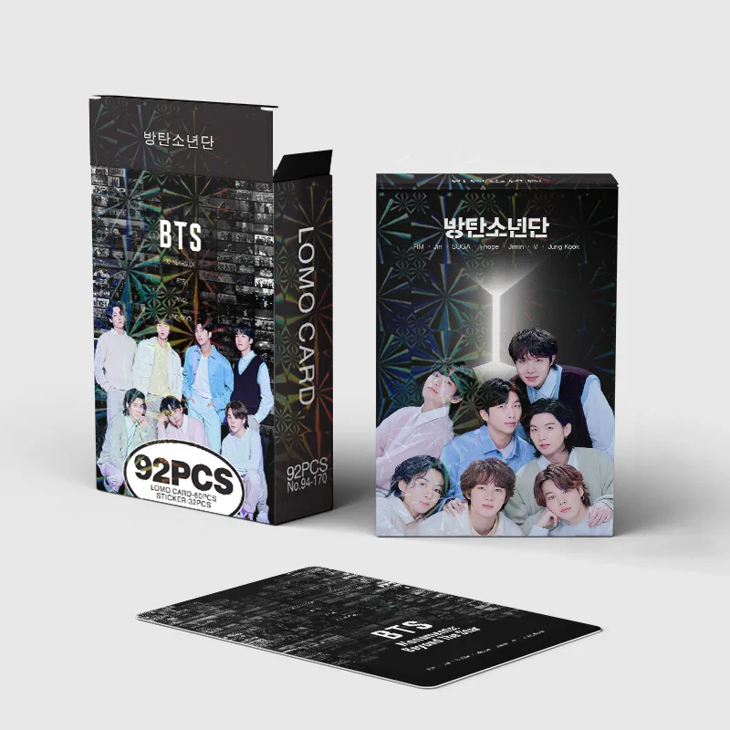 All Styles 60+32Pcs/Set Kpop JUNG KOOK New Album Photo Card SUGA V JK JIN Card Korean Star Card Fan Collection