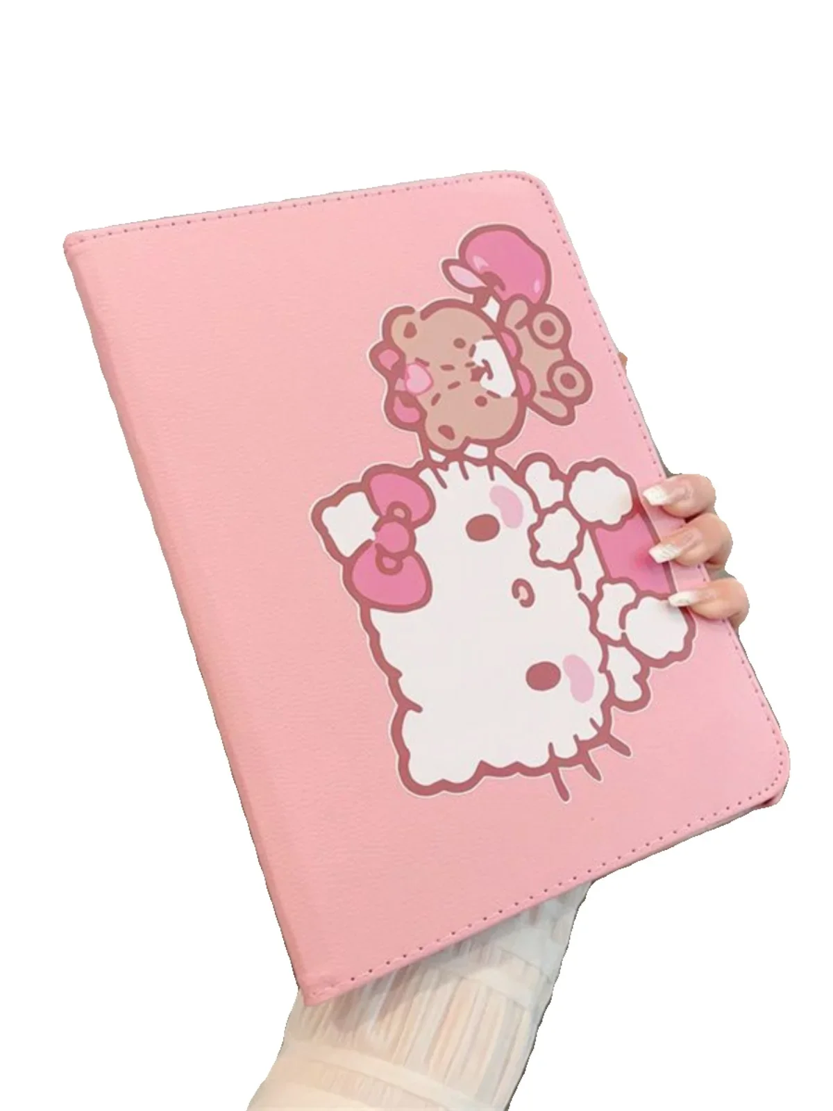 Sanrio Anime Hello Kitty Ipad Case Pro 11 8.6 12.9 Inch Air 1 2 3 Kawaii Cartoon 360Rotate Fold Protect Shell Girl Gift Toy Case