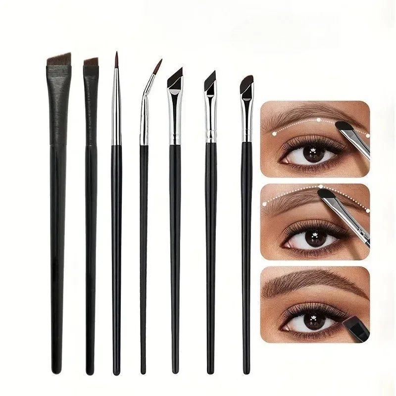 5/8PCS Makeup Brush Set Sickle Eyeliner Bevel Blade Detail Brush Eye Shadow Eyebrow Brush Set