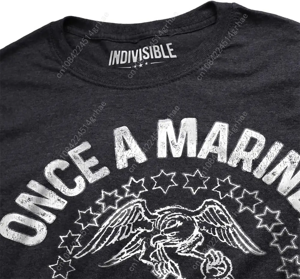 Indivisible 공식 미 해병대 Always a Marine 남성용 클래식 링스펀 티셔츠