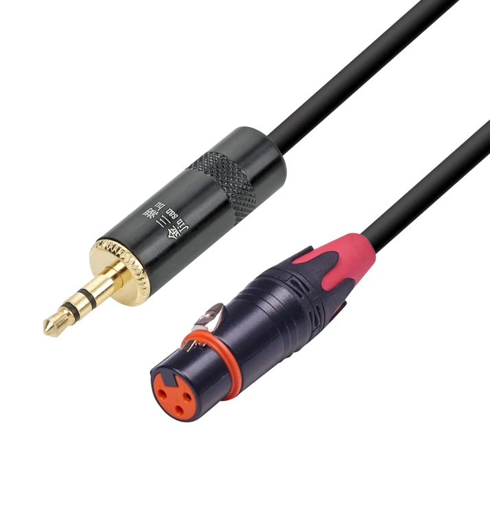 Xlr Female Male To 3.5mm Connector Microphone Cable 1m OEM MRC070 Copper Contact